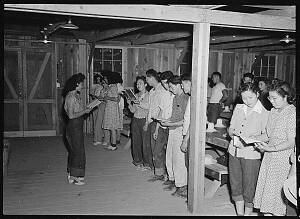 Church service, Poston, 1942