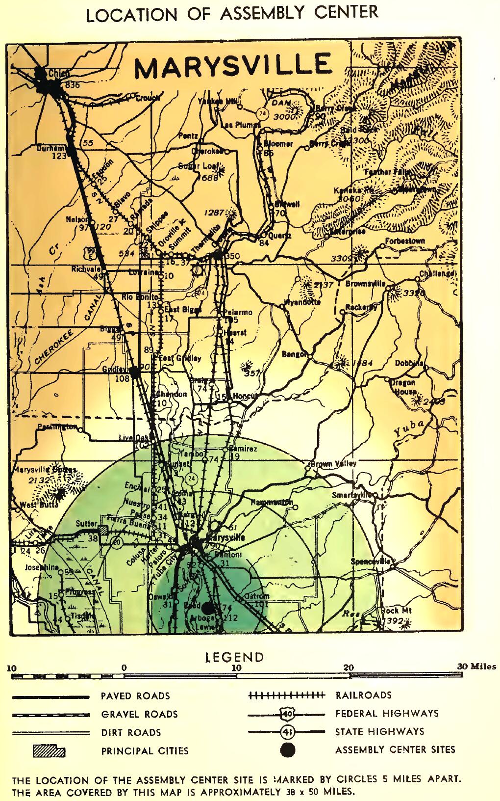 LOCATION OF MARYSVILLE ASSEMBLY CENTER