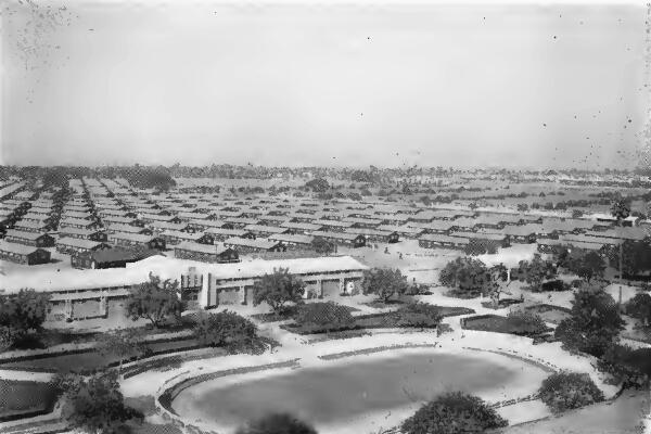 Portion of the completed Santa Anita (California) Assembly Center