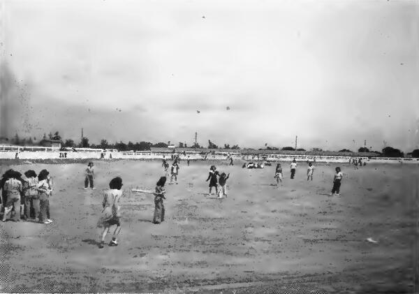 Softball games proved popular with the girls at Assembly Centers