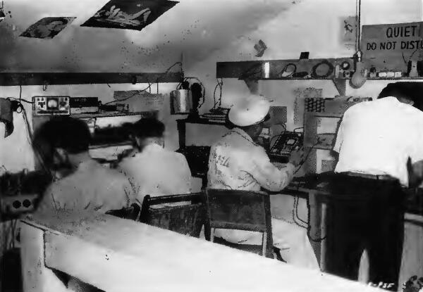 A radio shop at Portland (Oregon) Assembly Center