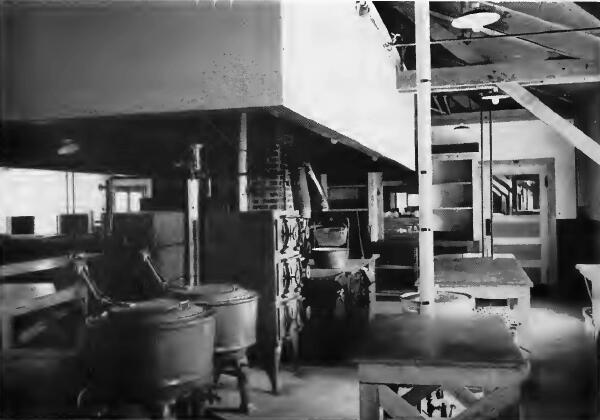 Modern, well-equipped kitchen is attached to the hospital unit at Heart Mountain Relocation Center