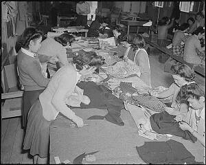 Sewing School, Poston, 1943