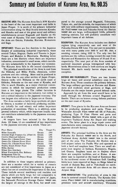 Summary and Evaluation of Kurume Area 90.35 - 1
