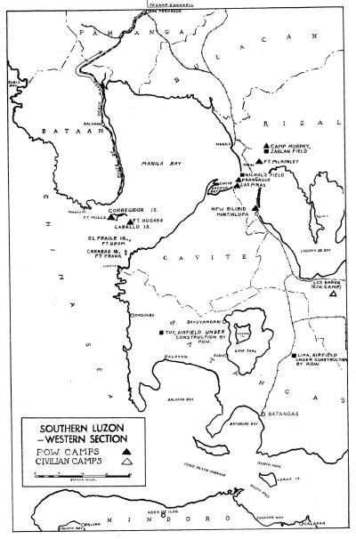 Map of southwestern Luzon